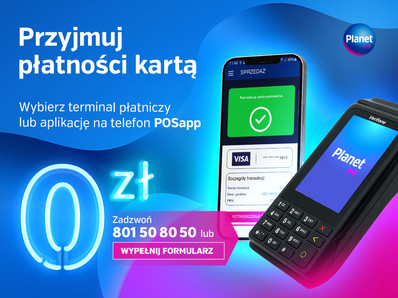 Terminal płatniczy od Planet Pay